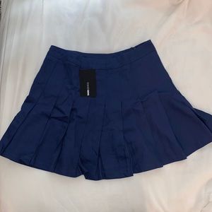 Fashion Nova Pleated Navy Skort